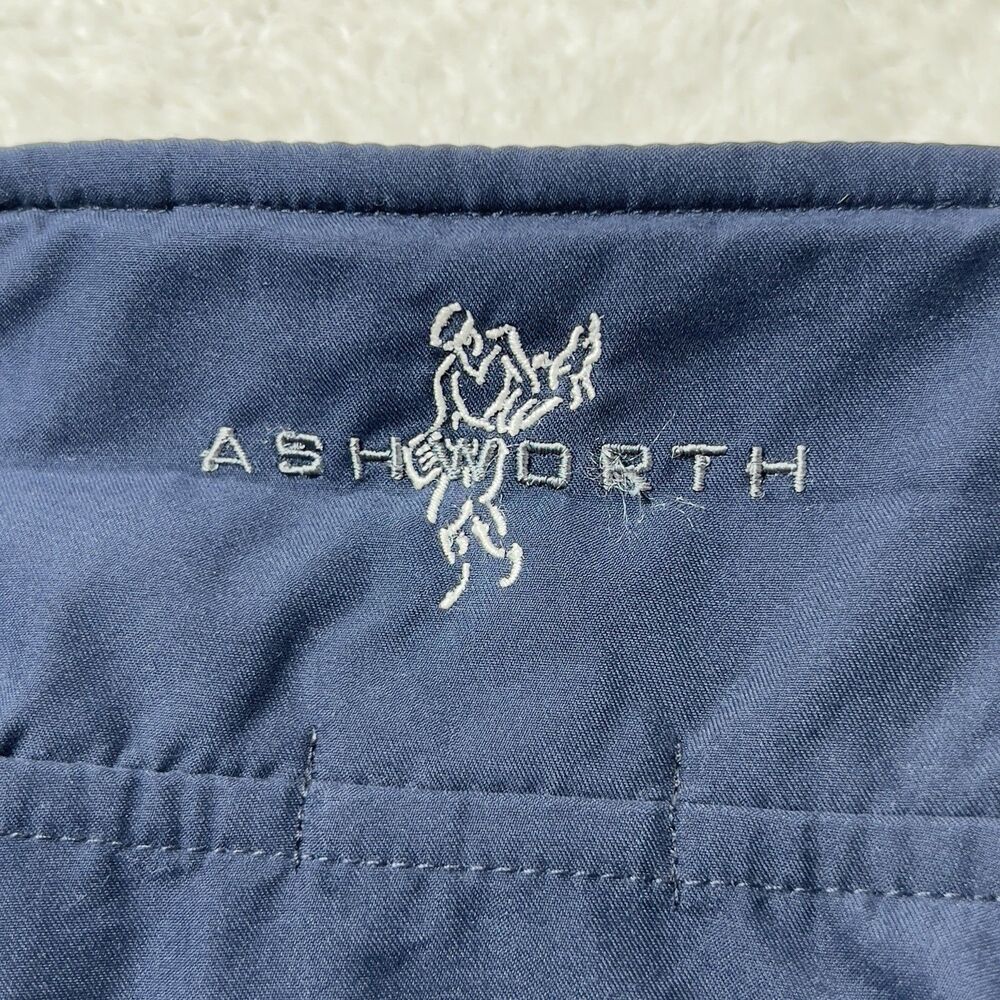 Ashworth Weather Systems 1/4 Zip Windbreaker Honda Golf Jacket Sz L Navy - Picture 8 of 12